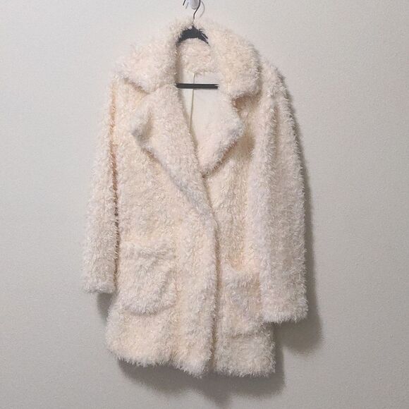 Cream Faux Fur Coat - Picture 1 of 6
